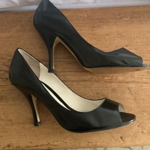 Enzo Angiolini black leather heels